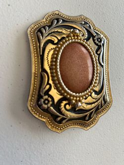Western Belt Buckle with Stone Cabochon