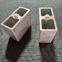 4” Tall Aluminum Blocks 5” Long 2.5” Wide 9/16 Pin NEW Off Road Lifted Trucks