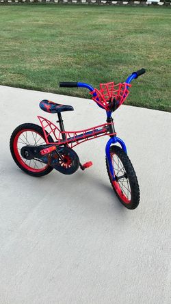 BICYCLE SPIDER 🕷️ MAN 16” BIKE 🚲 with Foot & Hand Brakes by MONGOOSE Works & Runs Great 👍