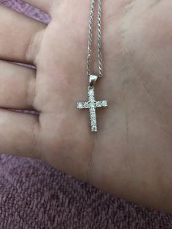 Diamond cross pendant