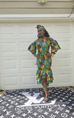Mermaid Long Dress, African Casual Dress