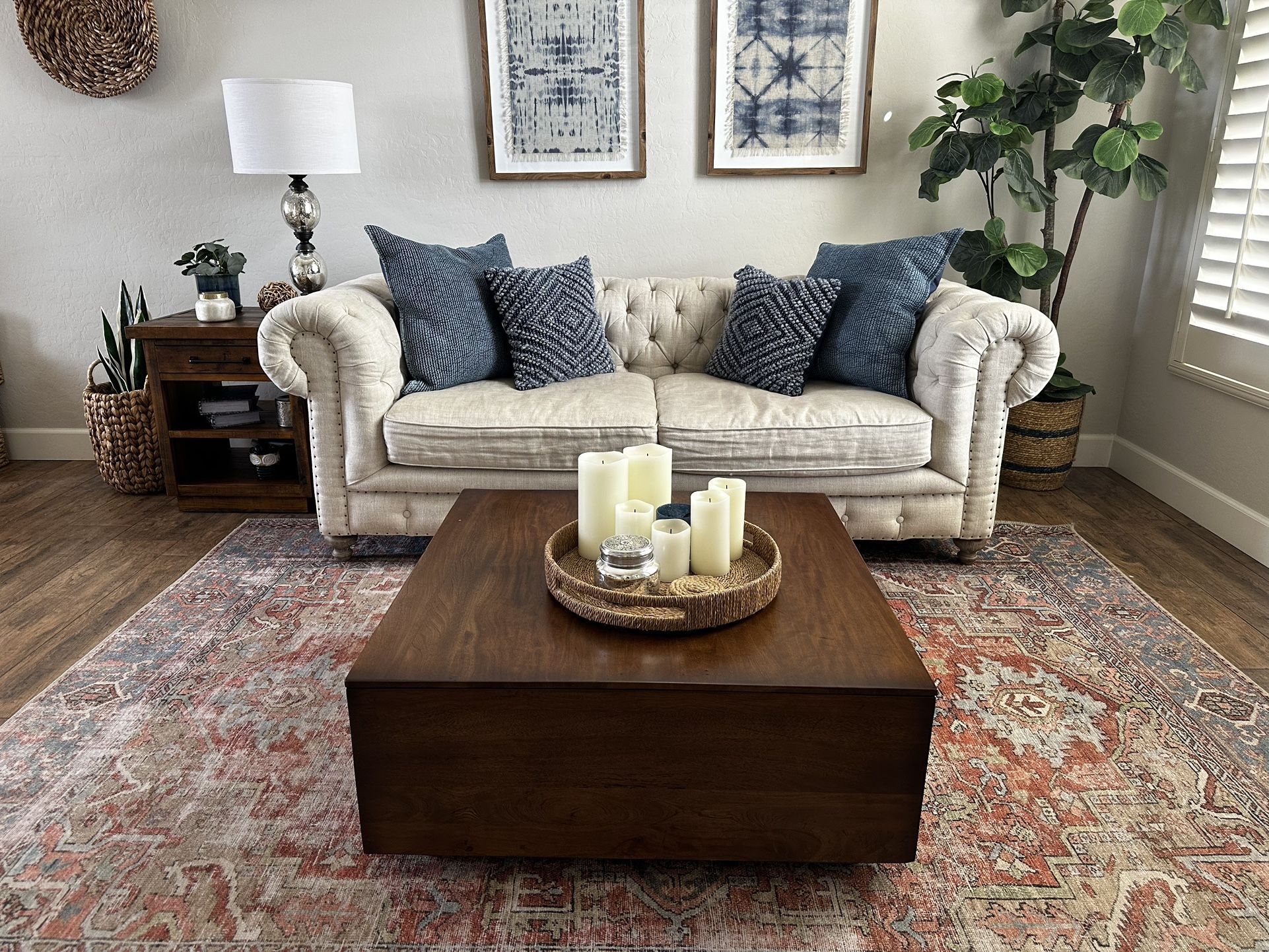 Potterybarn Parkview Square Coffee Table
