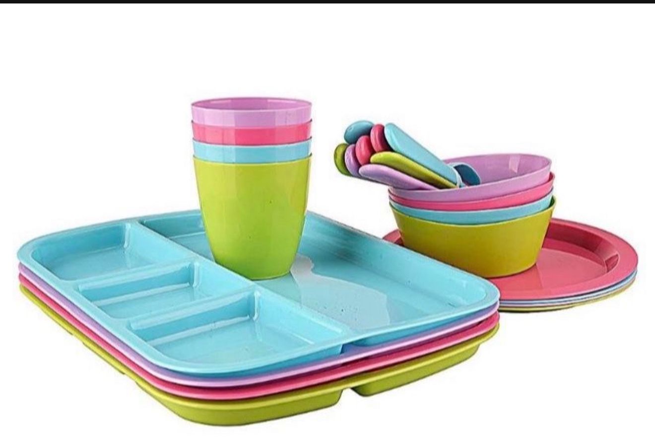 24 Piece Kids Dinner Set - New