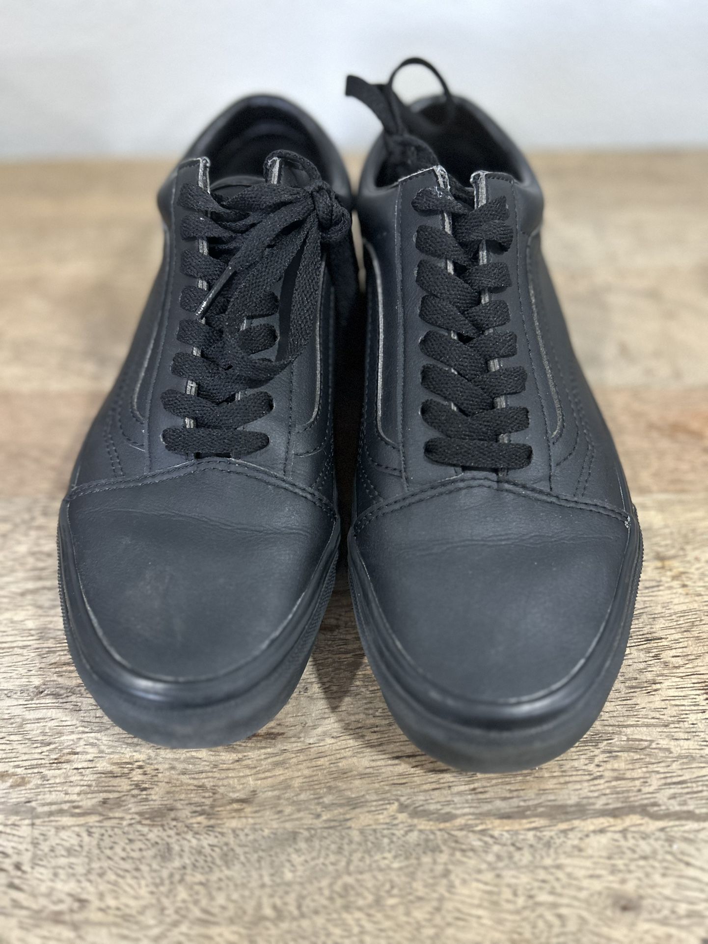 Vans Old Skool Classic Tumble Mens 7.5 Triple Black Mono Shoes Vansguard Protect