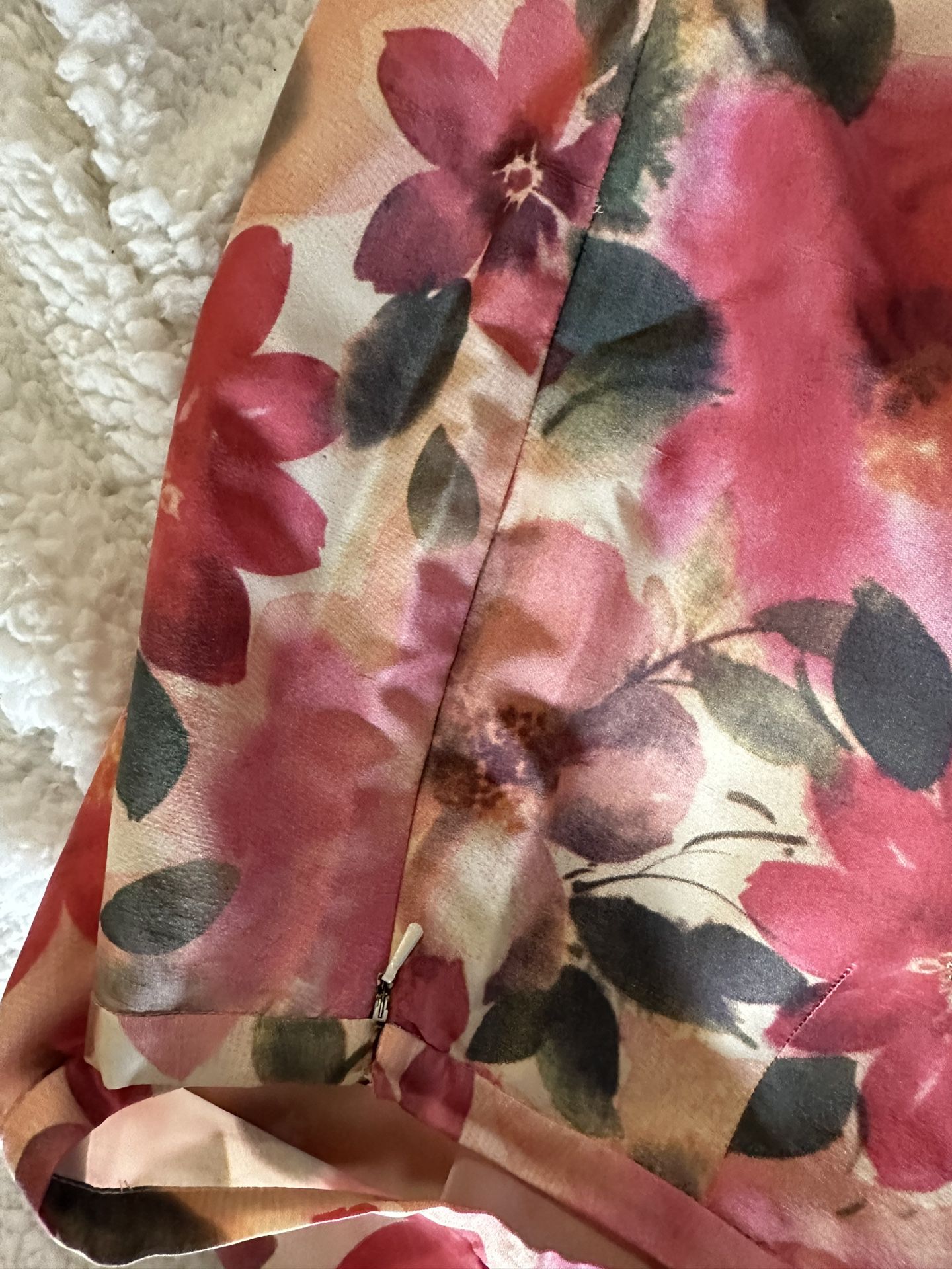 100% Silk Flower Pants W/dazzled Flowers