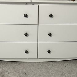White Double Dresser for Bedroom 