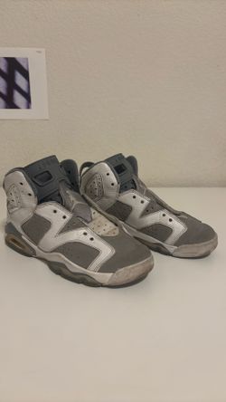 Air Jordan 6 in a white/light gray colorway