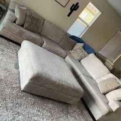 Pewter Large Soft Cozy Long Deep Seating Modular Couch Sectional ☑️ New Brand🆕 Fastest Delivery 💯 Great Financing Options 🎊