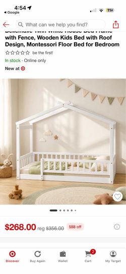 Full bed frame Montessori and mattress