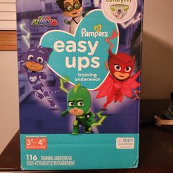 **NEW UNOPENED** Box Of Pampers Easy-Ups - Size 3T-4T - 116 Count