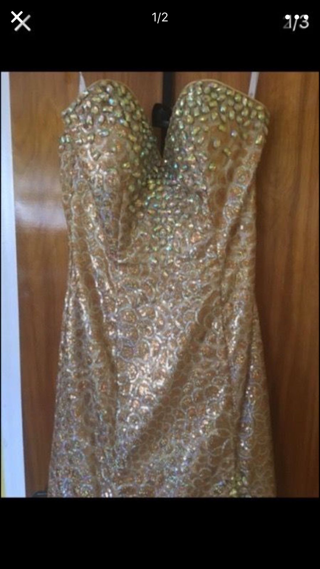 Gold dress size 2