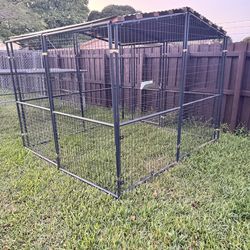 Big cage with metal roof