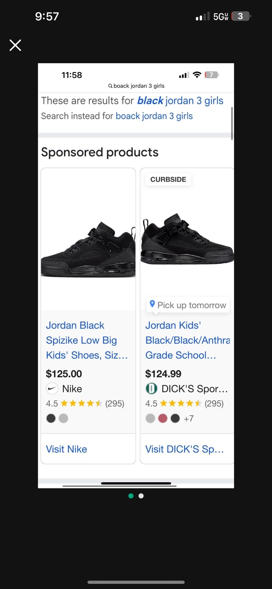 Jordan’s Black Spizike