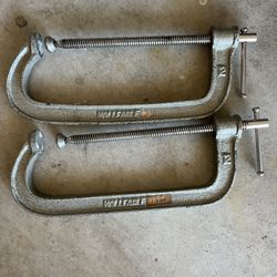 Set of two 12” heavy duty C clamps