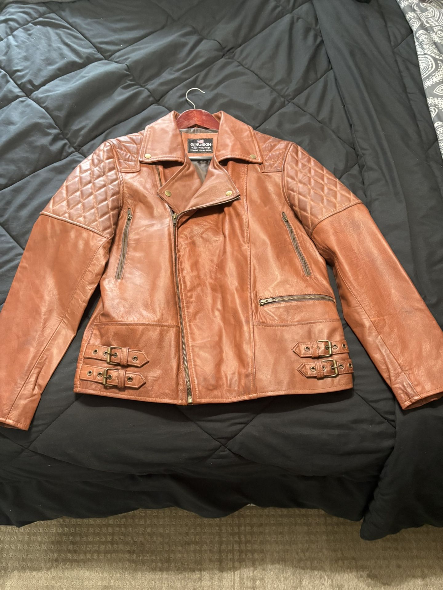 Brown Leather Motorcycle Jacket