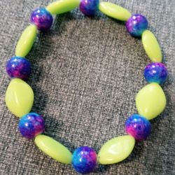 Lime Green Bead Bracelet