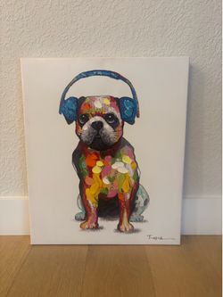Dog Wall Canvas Kids Decor