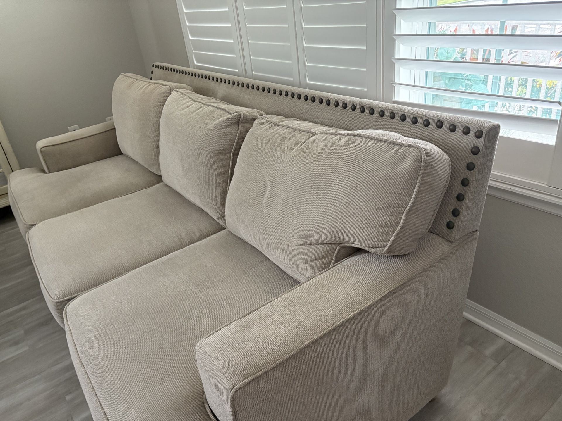Beige Fabric Sofa