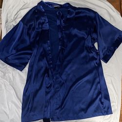 Victoria’s Secret Blue Satin Robe