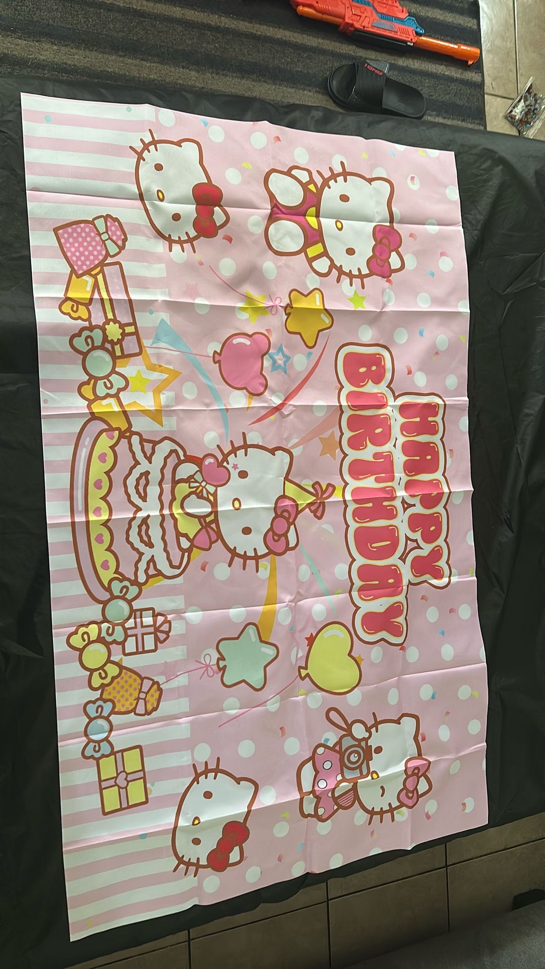 New Hello Kitty Happy Birthday Banner Decoration Supply