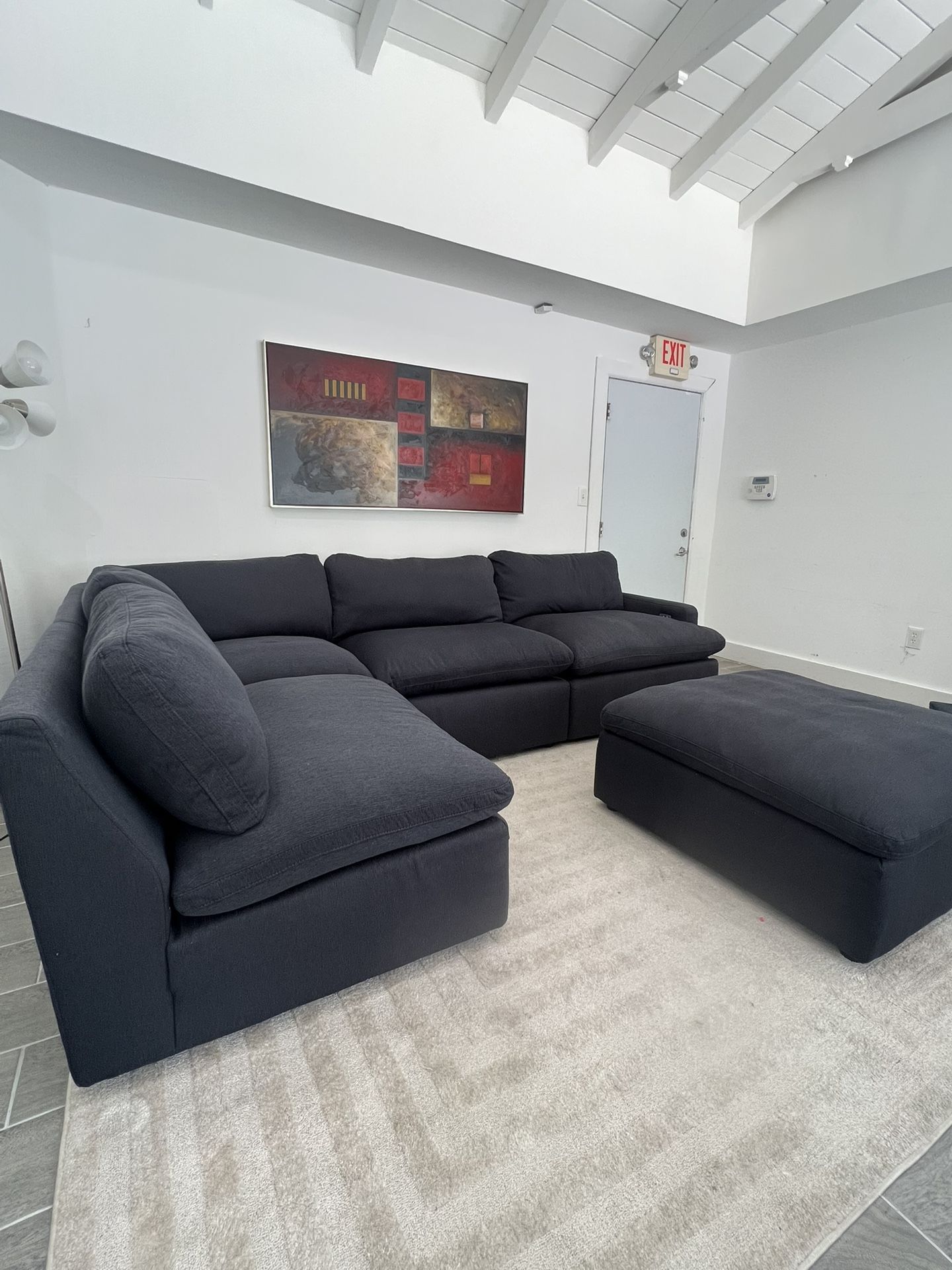 Sectional Cloud Couch Style Power Recliner Ottoman FREE DELIVERY