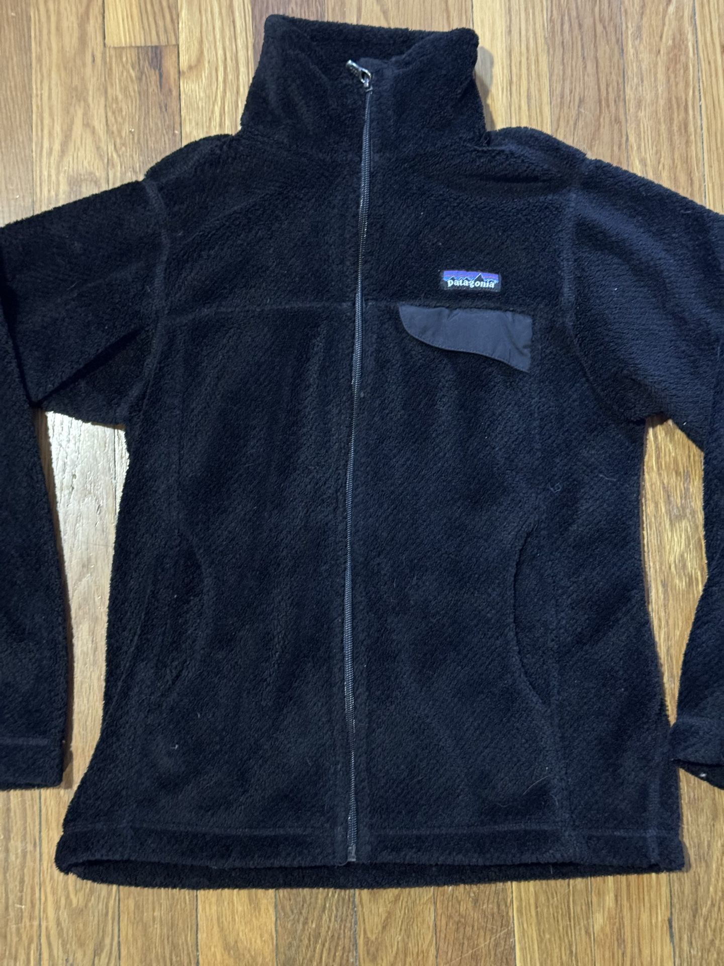 Patagonia Jacket Womens Size XS Black Full Zip Synchilla Fleece