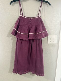 Purple Tiered Ruffle Mini Dress