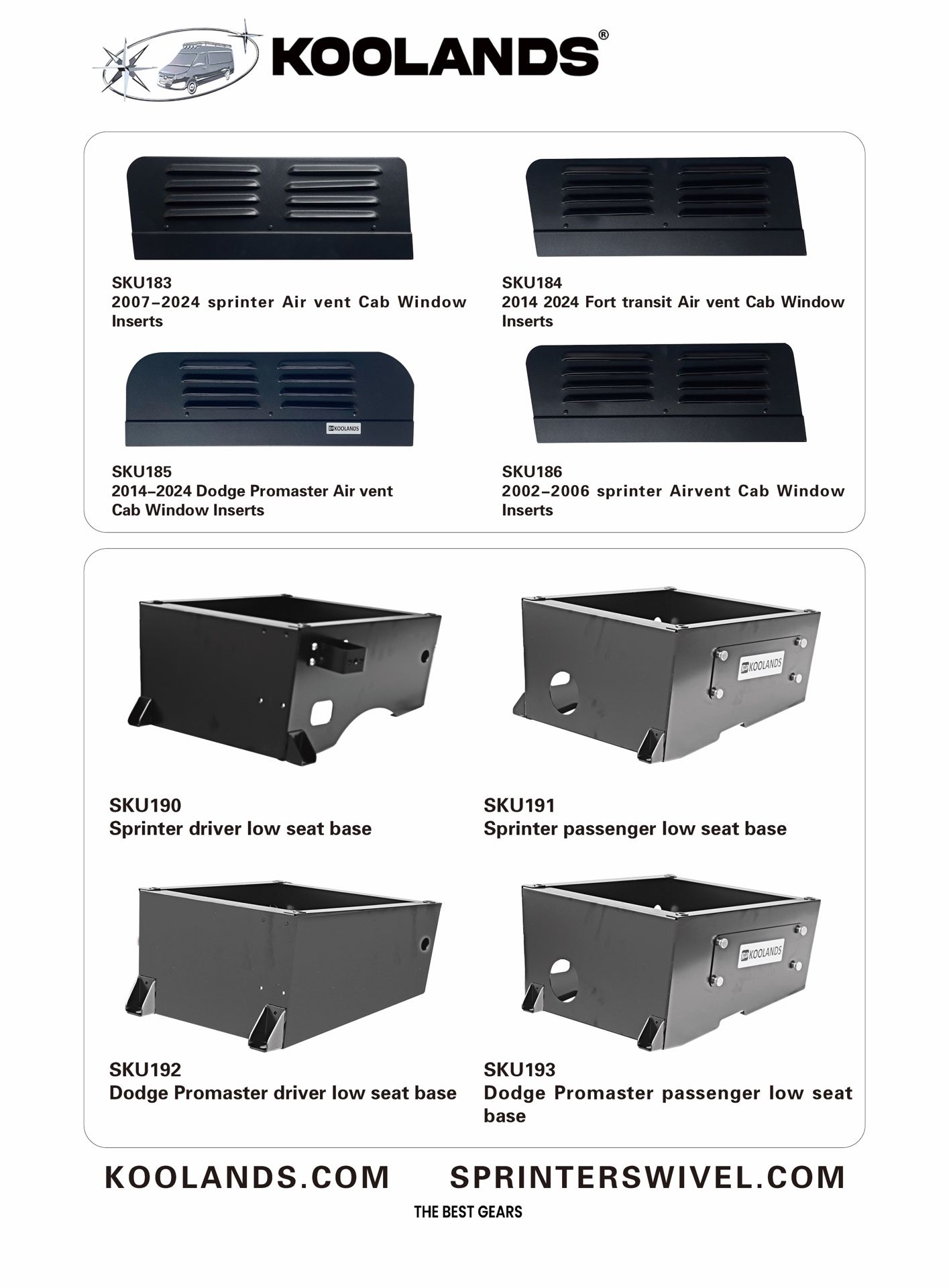 Sprinter Seat Low Base