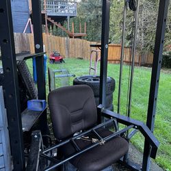 Marcy Olympic Multi-Purpose Strength Training Cage with Pull Up Bars/Adjustable Bar Catchers and Pulley SM-3551