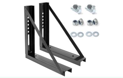 Underbody Truck Tool Box Mounting Brackets Kit, Welded Formed Steel Mounting Brackets With Screws Spacers And Bolts For 18 X 18 Inch Underbody Truck T