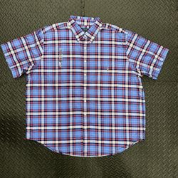 Polo Ralph Lauren RL Untucked Fit Mens 2XB Plaid Button Down Multi Red NEW