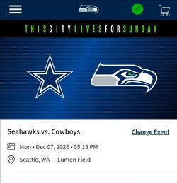 MNF! Hawks vs Cowboys!