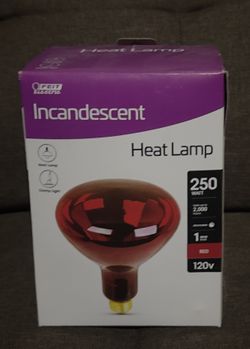 Red Incandescent Heat Lamp 💵  Lampara de Calor Incandescente Roja 