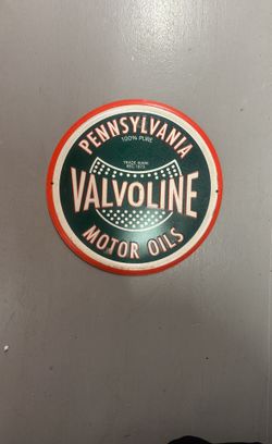 Valvoline Pennsylvania Motor Oils Sign