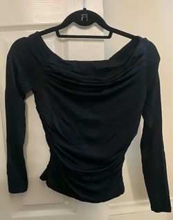 Black Winsdor Long Sleeve Cowl Neck Top