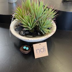 NDI Faux Succulent Arrangement in Ceramic Bowl - 12" X 10"