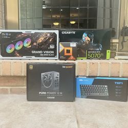 1,750 (VALUE) PC GAMING PARTS 5070 Ti, AMD 7800 XD, Grand Vision 360 Argb Aio. I do offers🤝🏾