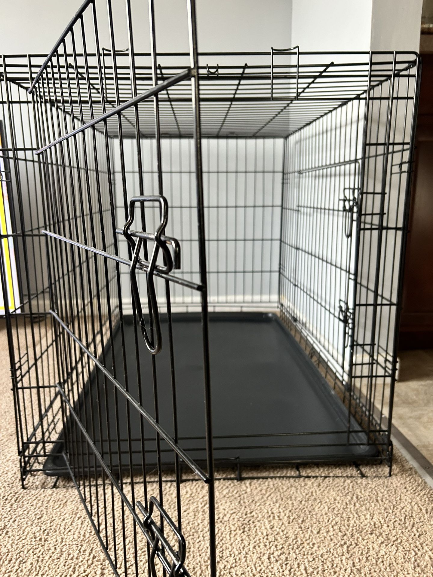 Large Dog crate With Double Door Extra Division And Tray