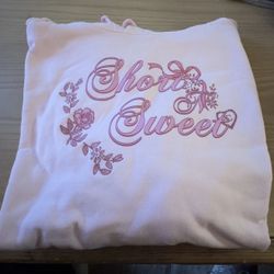 Sabrina Carpenter Pink Embroidery Hoodie XL