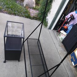 Garment Rack and Wine Cart