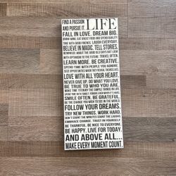 Canvas Wall Quote 