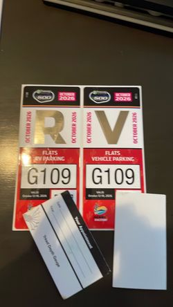 NASCAR RV CAMPING TICKETS