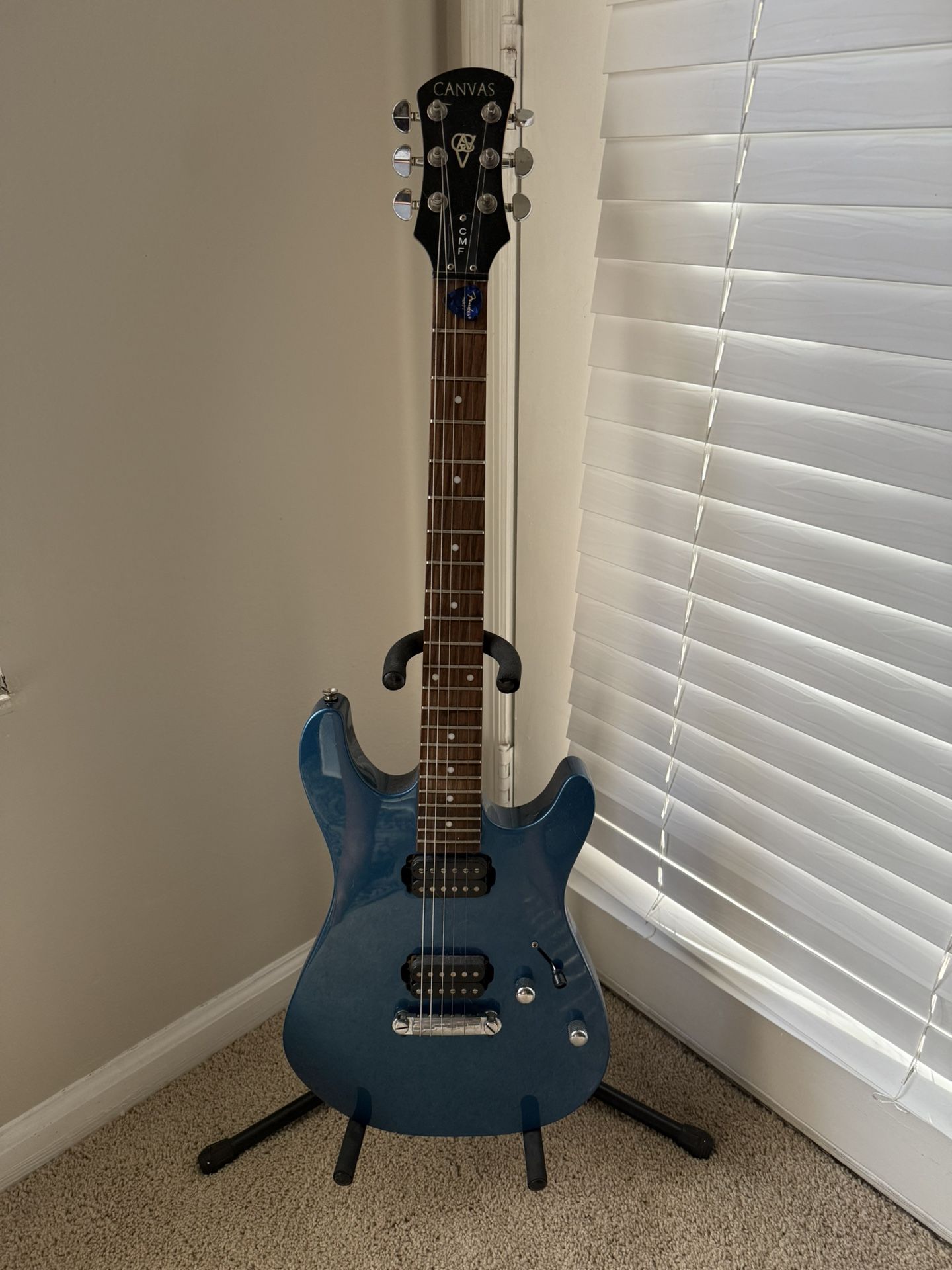 Canvas Electric Guitar Blue