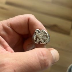 Sterling Silver Eagle Ring - Size 8