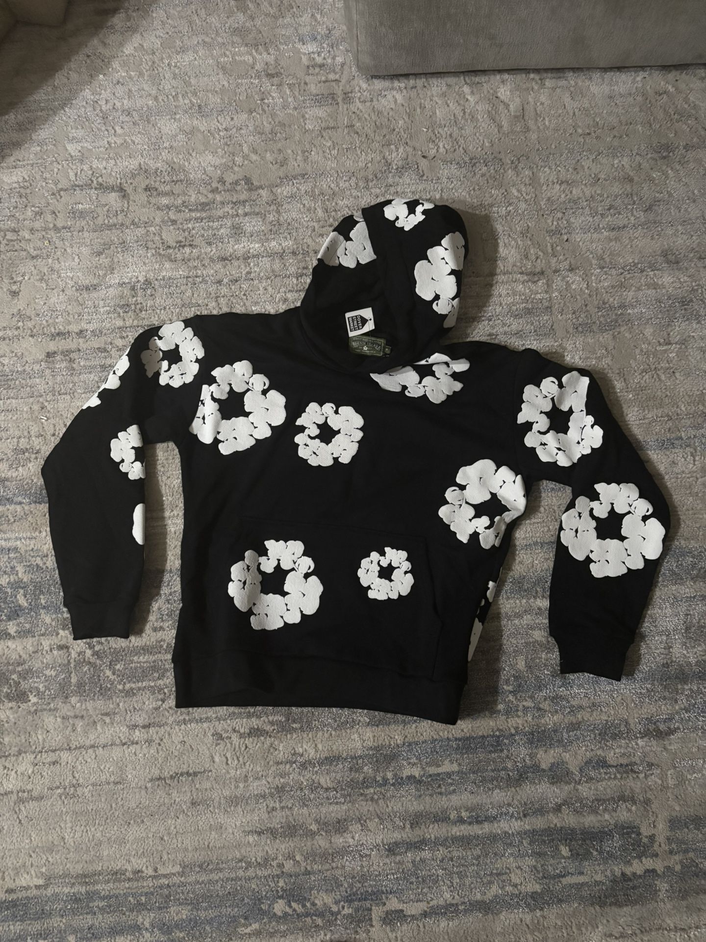 Denim Tear black and white hoodie