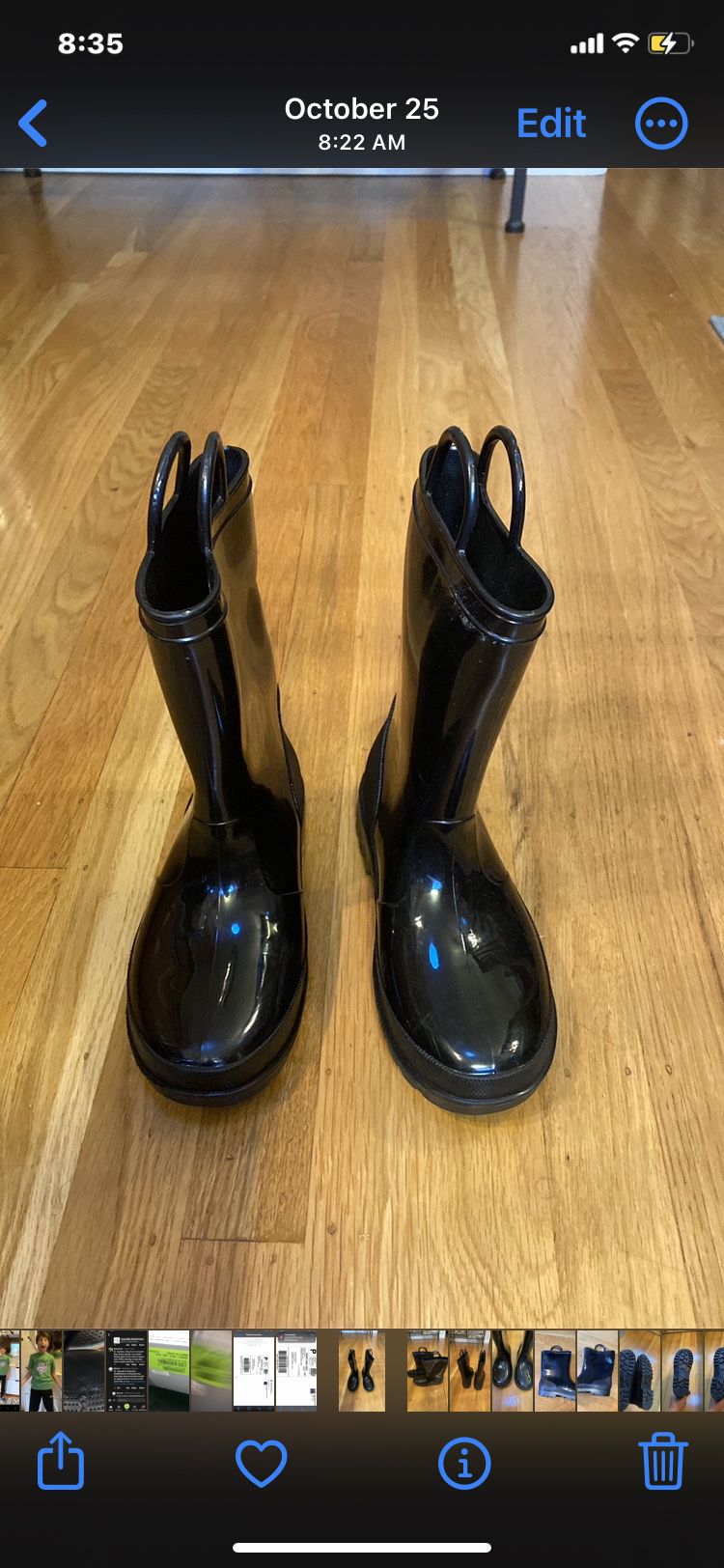 Rugged Exposure Black Rain Boots 