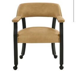 Upholstered Arm Chair with Casters