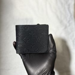 Black Leather Bifold Wallet