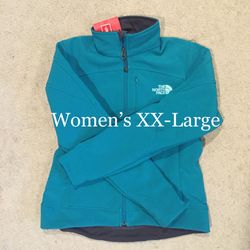 NORTH FACE / SoftShell Waterproof thick Rain Jacket W/ Fleece Backer Coat / Women's XX-Large 2XL (XXL) / Retails $120+Tax / Brand New w/ Tags!! / Teal