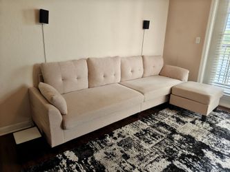 104" sofa 4 seater and ottoman. Buyer pickup